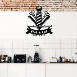 Customize Metal Barber Salon Sign, Custom Hairdresser Metal Wall Decor, Beauty Centre Metal Wall Art