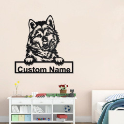 Personalized Alaskan Malamute Metal Sign |Alaskan Malamute Metal Wall Art | Dog Metal Sign | Alaskan Malamute Lover Gifts | Dog Lover Gifts