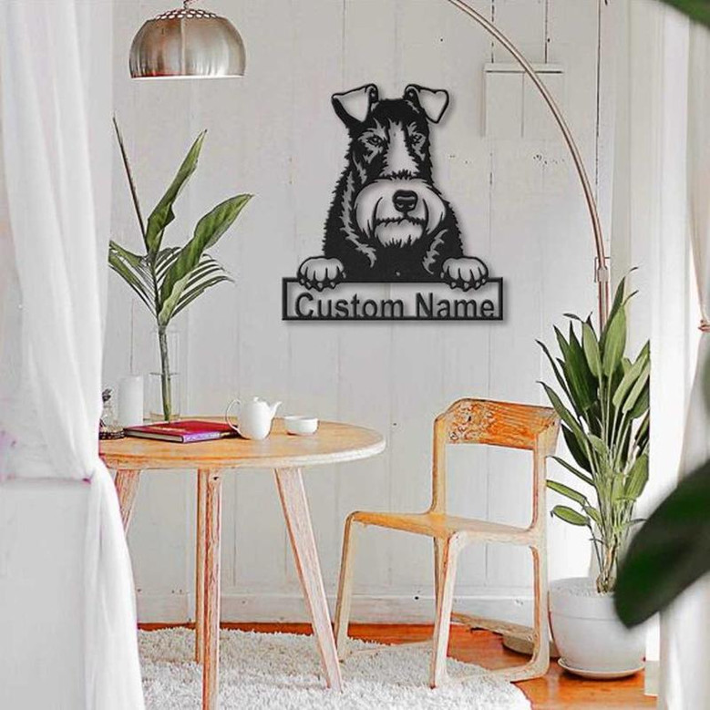 Personalized Wire Fox Terrier Dog Metal Sign Art | Custom Wire Fox Terrier Dog Metal Sign | Boxer Dog Funny | Dog Gift | Animal Custom