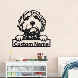 Personalized Goldendoodle Metal Sign| Goldendoodle Metal Wall Art| Dog Metal Sign | Goldendoodle Gift | Goldendoodle Lover Gift Goldendoodle