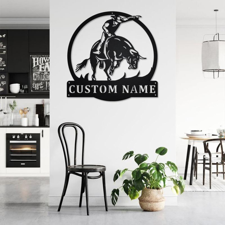 Personalized Bull Riders Metal Sign | Bull Riders Metal Wall Art | Bull Riders Metal Sign | Bull Riders Lover| Bull Riders Gift| Bull Riders