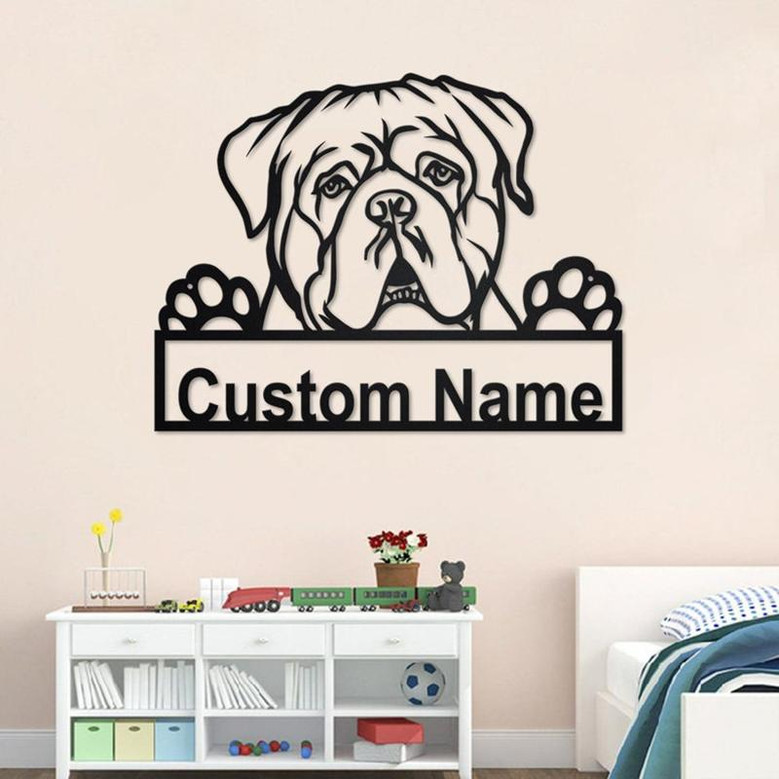 Personalized Dogue De Bordeaux Metal Sign | Dog Metal Wall Art | Dog Metal Wall Decor | Custom Dogue De Bordeaux Dog | Custom Dog |Dog Lover