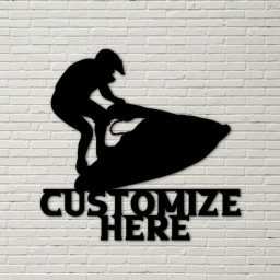 Customizable Metal Jet Ski Sign, Jet Ski Decoration, Personalized Metal Watersports Sign, Beach Decor, Jet Ski Sign