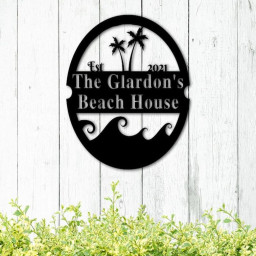 Personalized Family Pool Sign, Swimming Pool Metal Sign, Custom Beach House Sign, Summer Home Decor