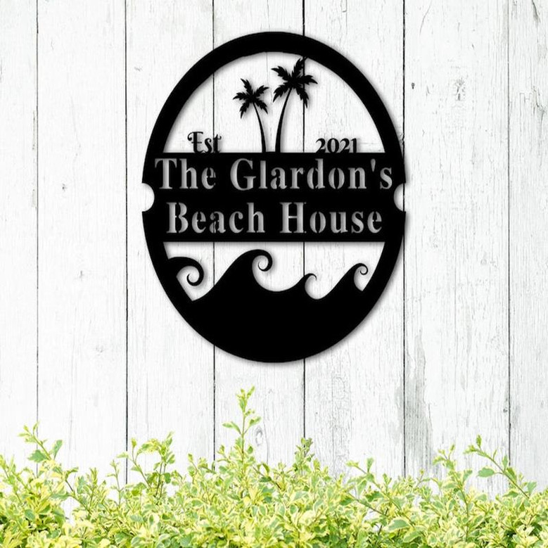 Personalized Family Pool Sign, Swimming Pool Metal Sign, Custom Beach House Sign, Summer Home Decor