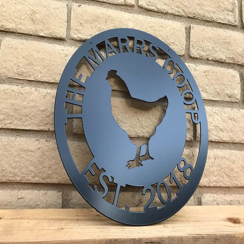 Custom Chicken Coop Sign, Metal Chicken Coop Sign, Personalized Chicken Coop sign