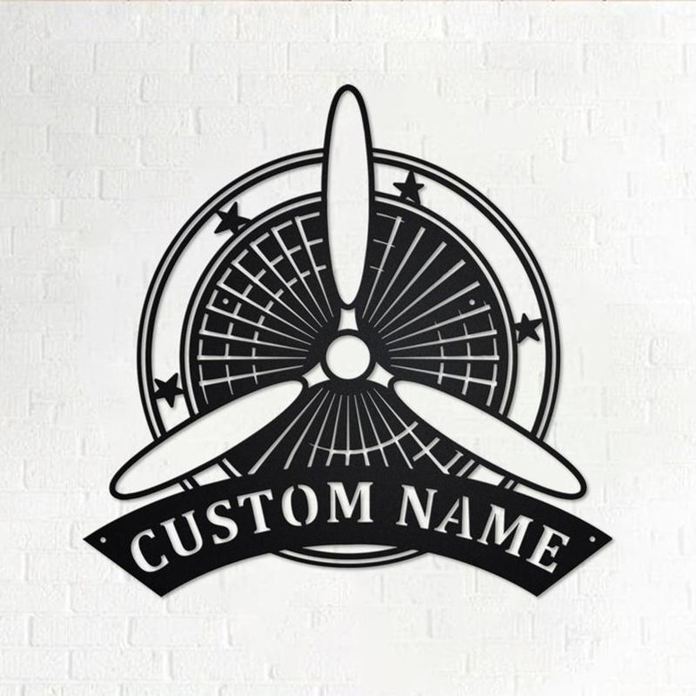 Custom Airplane Club Metal Wall Art, Personalized Pilot Name Sign Decoration For Room, Airplane Club Metal Home Decor, Custom Airplane Club