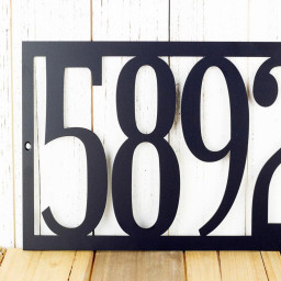 Rustic House Numbers On A Custom Metal Sign For Farmhouse Decor Housewarming Gift Metal Address Plaque