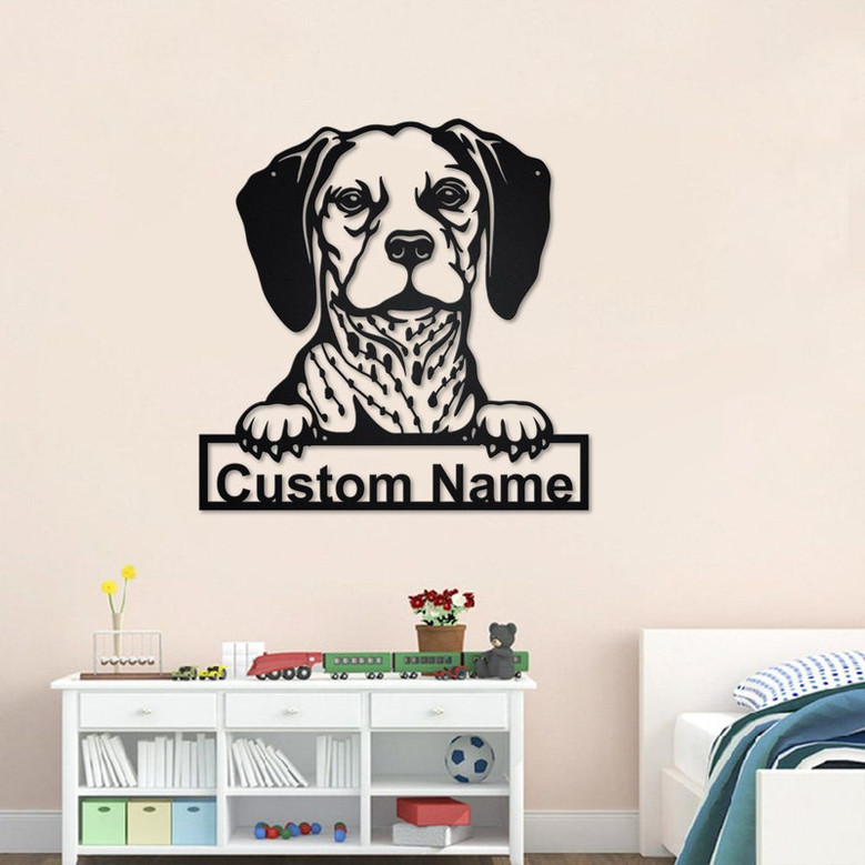 Personalized Belgian Brakk Metal Sign | Belgian Brakk Metal Wall Art | Dog Metal Sign | Dog Lover Gifts | Belgian Brakk Lover Gifts