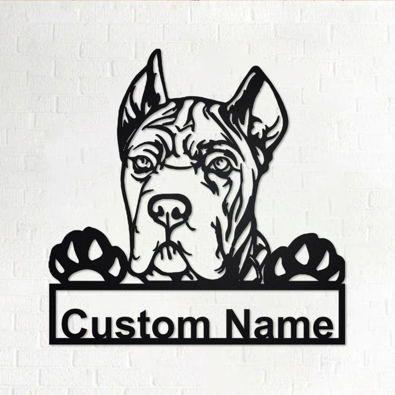 Personalized Cane Corso Metal Sign | Cane Corso Metal Wall Art | Cane Corso Metal Wall Decor | Custom Cane Corso | Custom Dog | Dog Lover