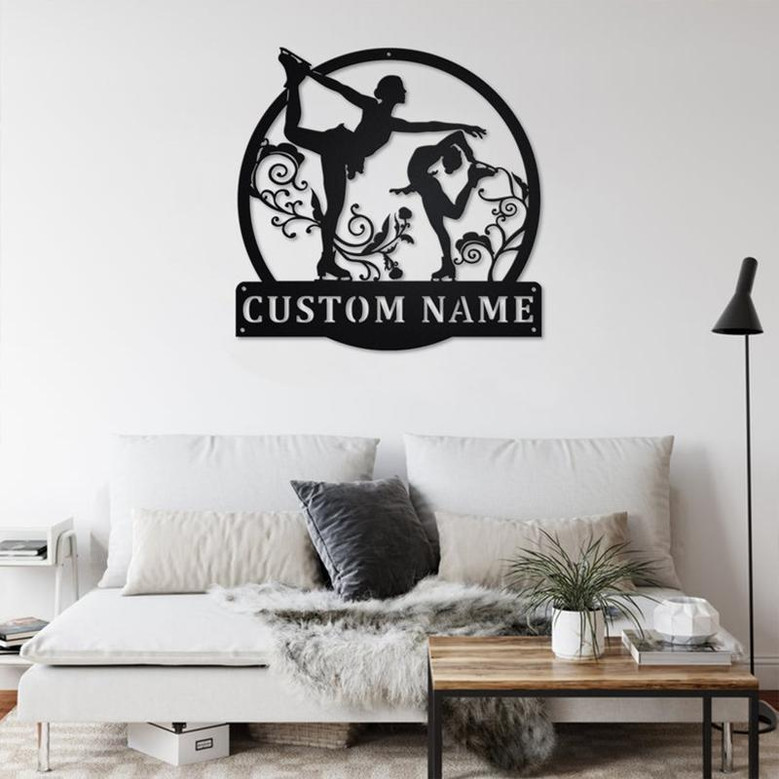 Personalized Figure Skating Metal Sign | Figure Skating Metal Wall Art | Figure Skating Metal wall Decor | Figure Skating Lover Gift