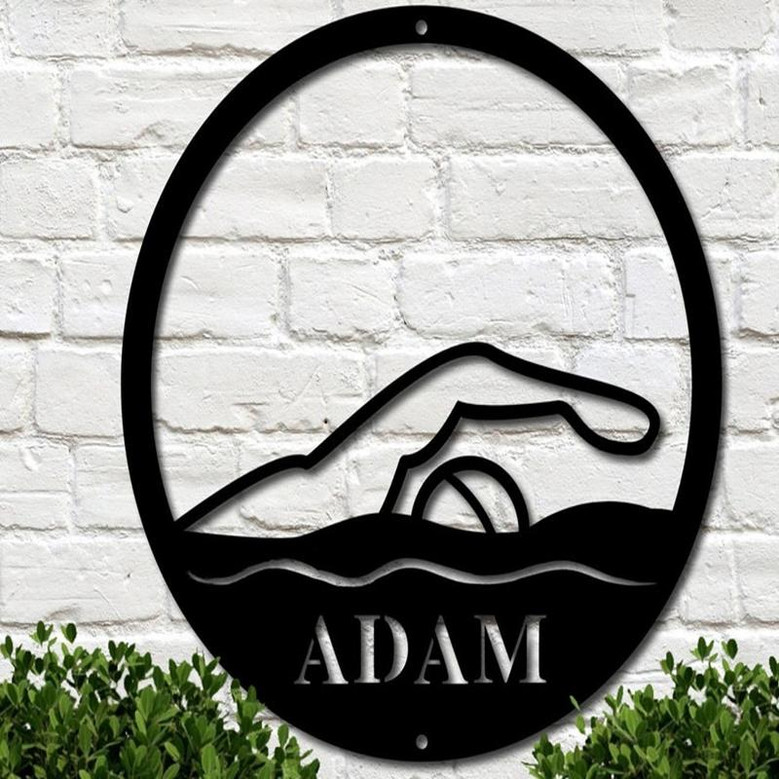 Gift for Swimmer, Swimming Gift, Swimmer Art, Swim Coach Gift, Swimmer Decor, Swim Ornament, Swim Mom Gift Gift for Swim Coach Swim Wall Art