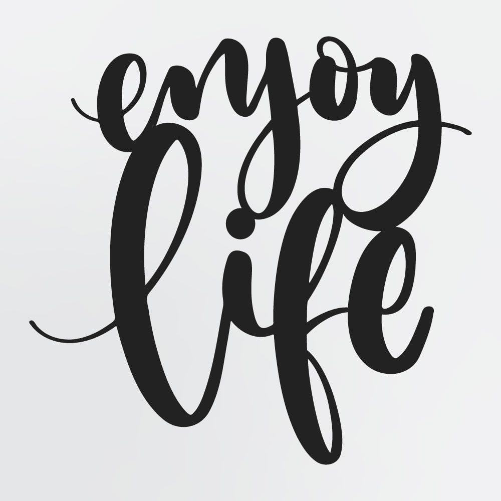Enjoy Life Inspirational Wall Art, Decorative Metal Sign