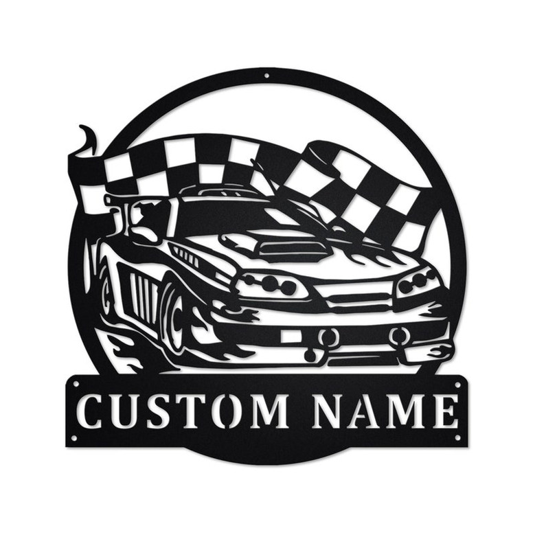 Personalized Auto Racing Metal Sign | Auto Racing Metal Wall Art| Auto Racing Metal Sign | Auto Racing Lover | Auto Racer Gift | Auto Racing
