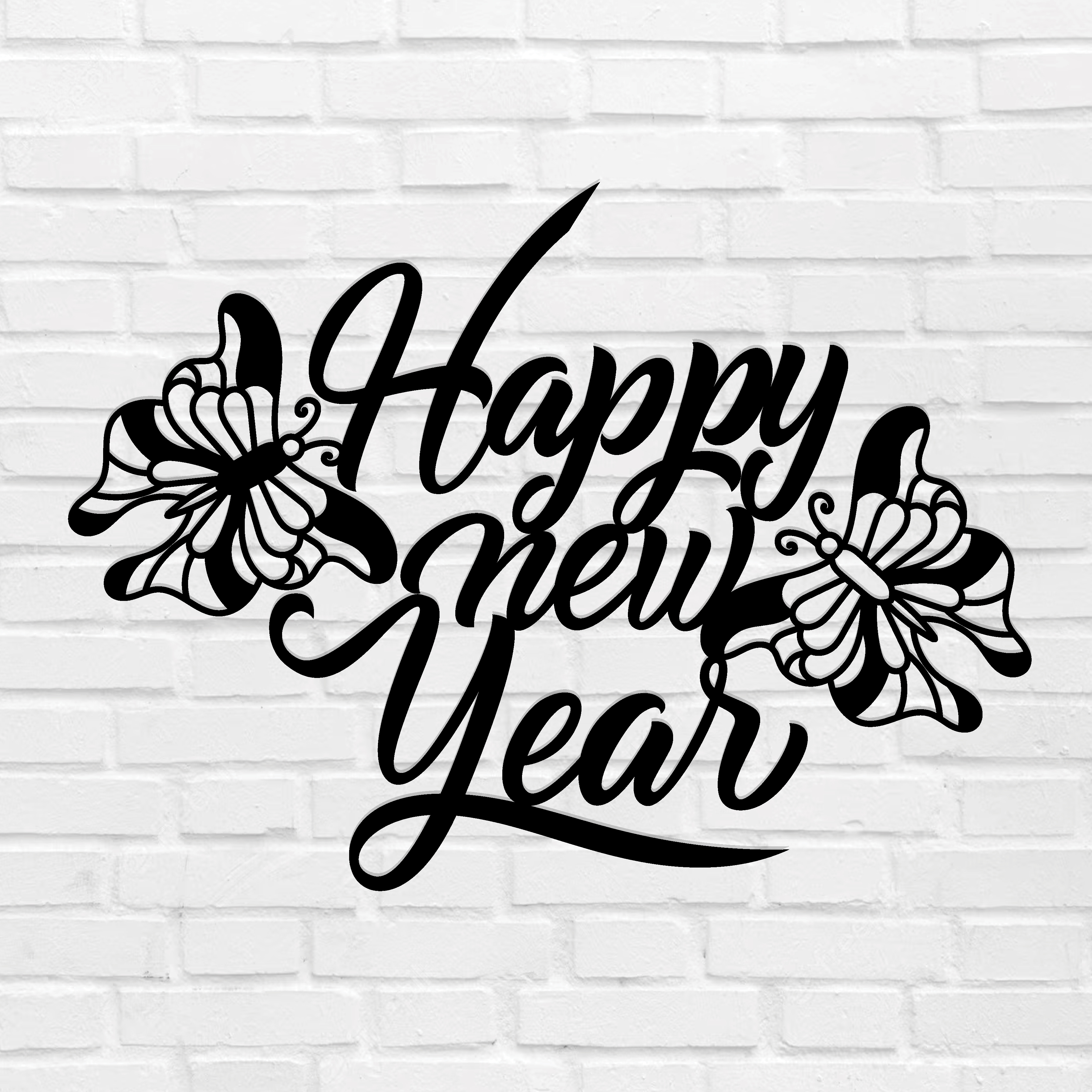 Happy New Year Metal Sign