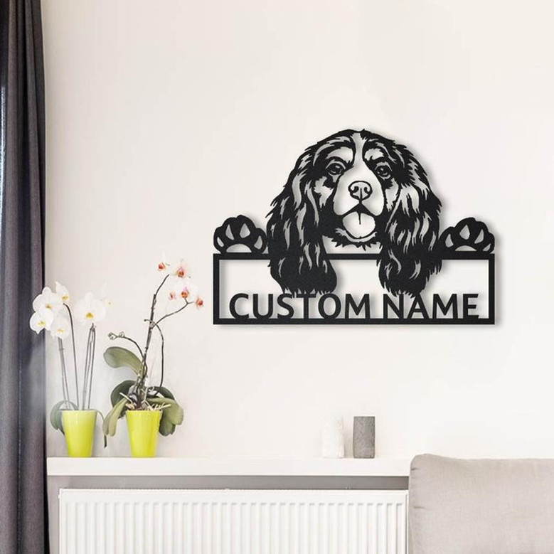 Personalized Cavalier King Charles Dog Metal Sign Art | Custom Cavalier King Charles Metal Sign | Dog Gift | Birthday Gift | Animal Funny