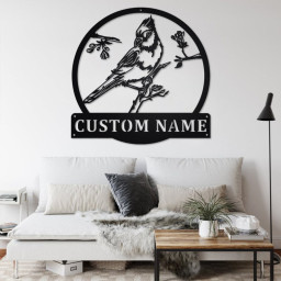 Custom Bird Blue Jay Metal Wall Art, Personalized Bird Blue Jay Name Sign Decoration For Room, Bird Blue Jay Home Decor,Custom Bird Blue Jay