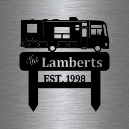 Personalized Camper Yard Sign , Metal Campground Signs, Camper Decor, Happy Campers Yard Sign