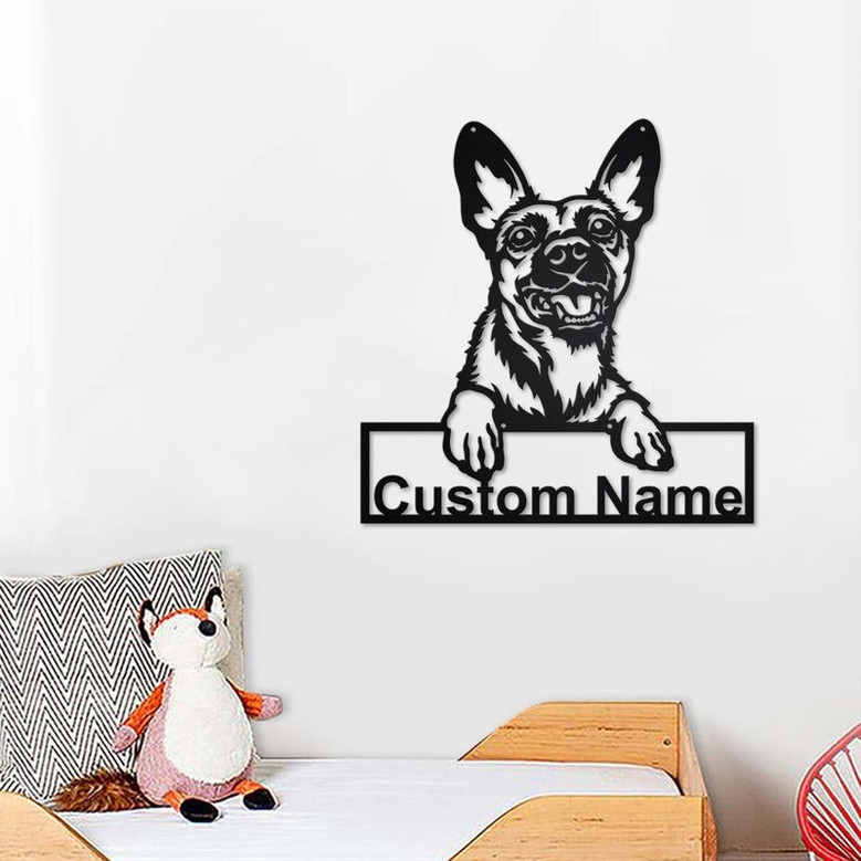 Personalized Belgian Malinois Metal Sign | Belgian Malinois Metal Wall Art | Dog Metal Sign | Dog Lover Gifts | Belgian Malinois Lover Gifts