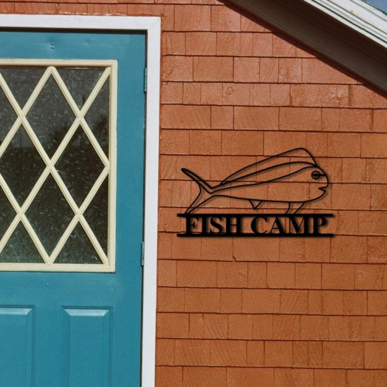 Custom Metal Fish Sign, Name Sign, Custom Sign, Fishing, home decor, Wall hanging, Wall decor, fish art, Custom wall sign, Fish sign, fish