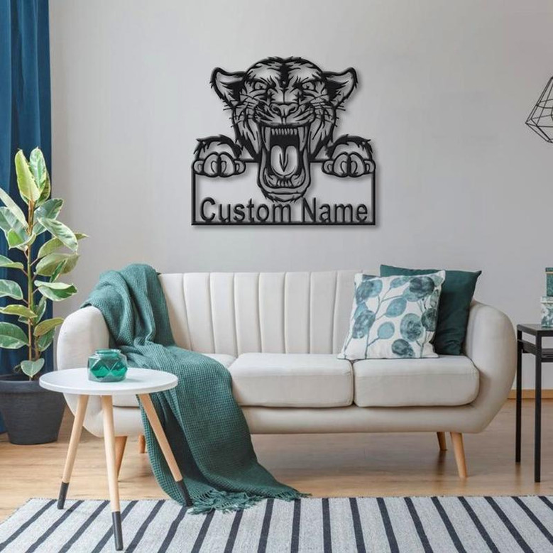 Personalized Panther Animal Metal Sign Art | Custom Panther Animal Metal Sign | Animal Funny | Pets Gift | Birthday Gift