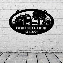 Metal Farm Sign Barn Tractor Cow Cattle Ranch Sign Barn Sign Farmhouse Decor Farmer Gift Farm Tractor Metal Animals Sign