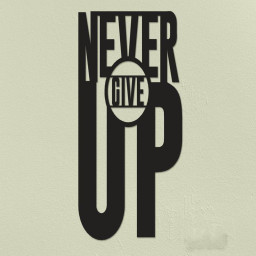 Never Give Up Metal Wall Quotes Unique Design Metal Wall Sign Metal Wall Art Farmhouse Wall Decor Custom Metal Sign