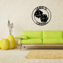 Casino Sign, Gambling Sign, Poker Sign, Dice Sign, Dice Wall art, Metal Casino Sign, Bar Sign, Man Cave Sign, Las Vegas Sign, Game room Sign