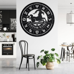 Custom Capricorn Zodiac Metal Wall Art, Personalized Capricorn Name Sign Decoration For Room, Horoscope Home Decor, Custom Capricorn Zodiac