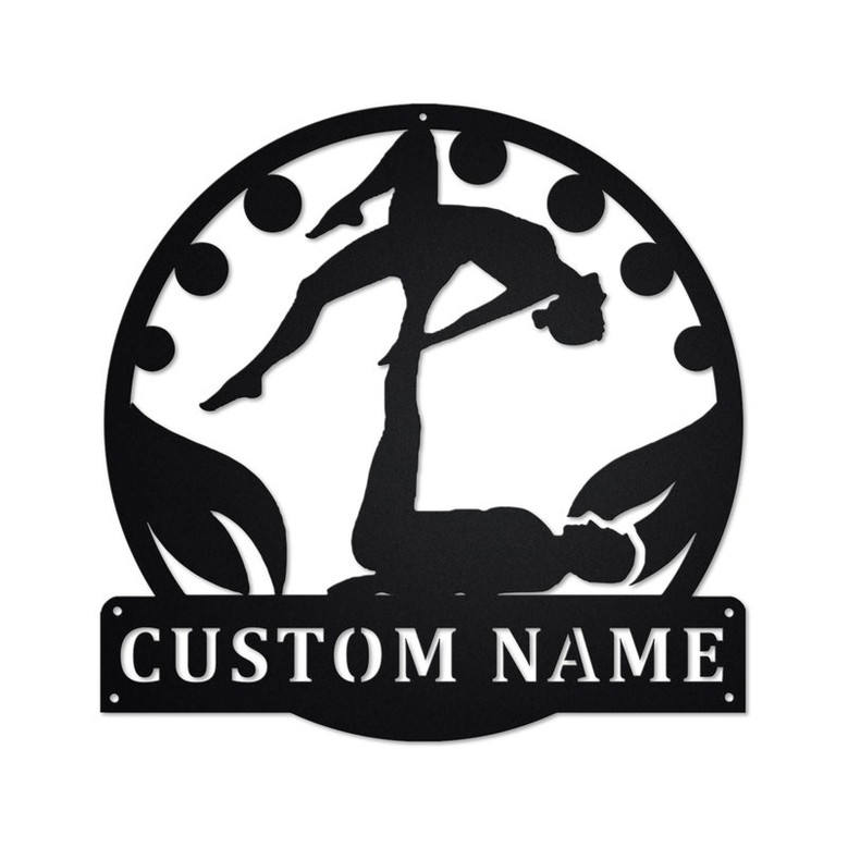 Personalized Acroyoga Metal Sign | Acroyoga Metal Wall Art | Acroyoga Metal Sign | Acroyoga Lover | Acroyoga Gift | Acroyoga | Yoga Gift