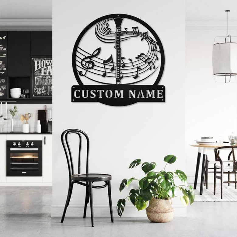 Personalized Clarinet Metal Sign | Clarinet Metal Wall Art | Clarinet Metal Sign| Clarinet Lover| Clarinet Gift| Clarinet Musical Instrument