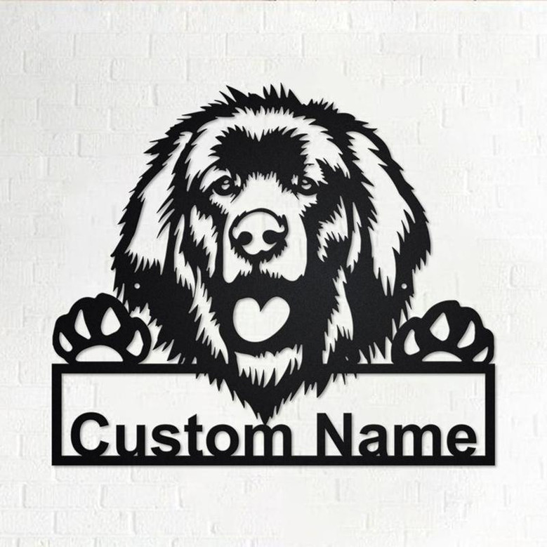 Custom Leonberger Dog Metal Wall Art, Personalized Leonberger Name Sign Decoration For Room, Leonberger Home Decor, Custom Dog, Leonberger