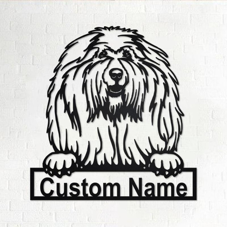 Custom Komondor Dog Metal Wall Art, Personalized Komondor Name Sign Decoration For Room, Komondor Home Decor, Custom Dog,Custom Komondor Dog