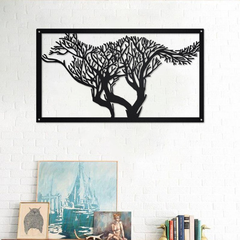 Wolf Tree Metal Sign | Wolf Tree Metal Wall Art | Wolf Tree Metal wall Decor | Wolf Tree Decor | Wolf Lover Gift | Woft Decor