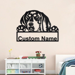 Personalized Bluetick Coonhound Metal Sign| Bluetick Coonhound Metal Wall Art| Dog Metal Sign| Dog Lover Gift| Bluetick Coonhound Lover Gift