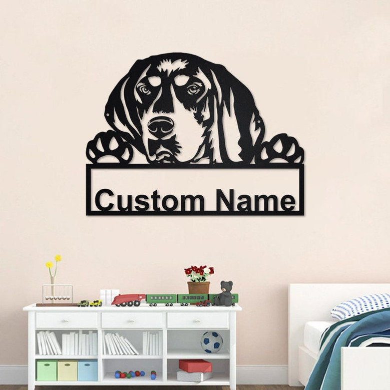 Personalized Bluetick Coonhound Metal Sign| Bluetick Coonhound Metal Wall Art| Dog Metal Sign| Dog Lover Gift| Bluetick Coonhound Lover Gift