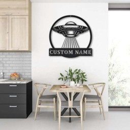 Personalized UFO Metal Sign Art | Custom UFO Metal Sign | UFO Gifts Funny | Hobbie Gift | Birthday Gift