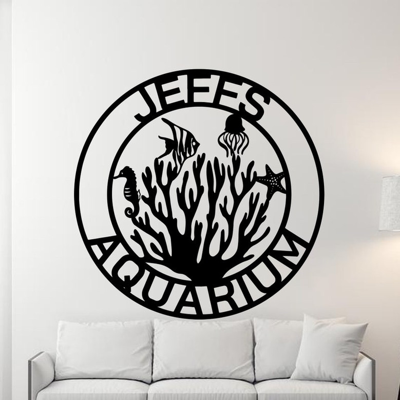 Reef Sign, Coral Reef Sign, Home Aquarium Sign, Aquarium Decor, Aquarium Business Sign, Fish Store Sign, Fish Coral Sign, Custom Reef Sign