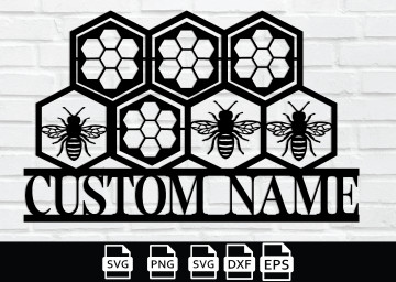 custom Honey Bee Metal Sign