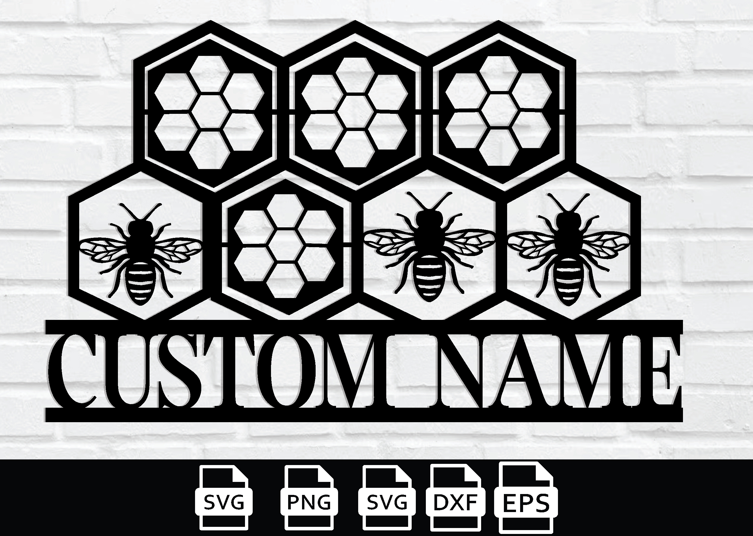 custom Honey Bee Metal Sign