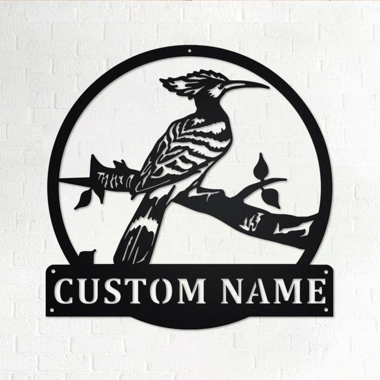 Custom Hoopoe Bird Metal Wall Art, Personalized Hoopoe Name Sign Decoration For Room, Hoopoe Home Decor, Custom Hoopoe, Hoopoe Metal Decor