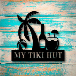 Personalized Beach Theme Sign,Custom Beach Theme Sign,Pool Drink Sign,Metal Family Name Sign for Beach,Pool House Decor, Beach Art