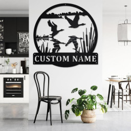 Custom Goose Taking Flight Metal Wall Art, Personalized Goose Name Sign Decoration For Room, Goose Home Decor, Custom Goose, Goose Lover