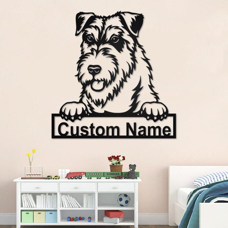 Custom Wales Terrier Dog Metal Wall Art, Personalized Wales Terrier Name Sign Decoration For Room, Wales Terrier Home Decor, Custom Dog