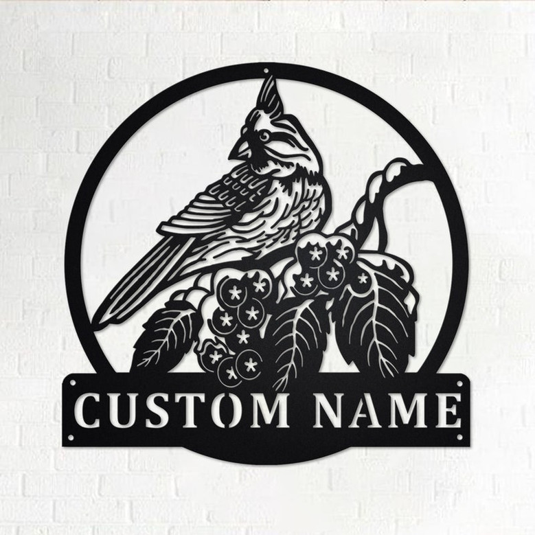 Custom Tufted Titmouse Bird Metal Wall Art, Personalized Bird Name Sign Decoration For Room, Bird Metal Home Decor, Custom Bird, Bird Lover