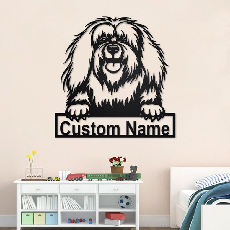 Personalized Bichon Lyon Metal Sign | Bichon Lyon Metal Wall Art | Dog Metal Sign | Dog Lover Gift | Bichon Lyon Lover Gift | Bichon Lyon
