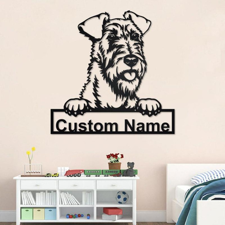 Custom Irish Terrier Dog Metal Wall Art, Personalized Irish Terrier Name Sign Decoration For Room, Irish Terrier Home Decor, Custom Dog