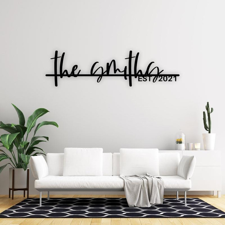 Personalized Family Name Sign | Metal Last Name Sign | Personalized Metal Name Sign | Established Last Name Sign | Metal Monogram | Wedding