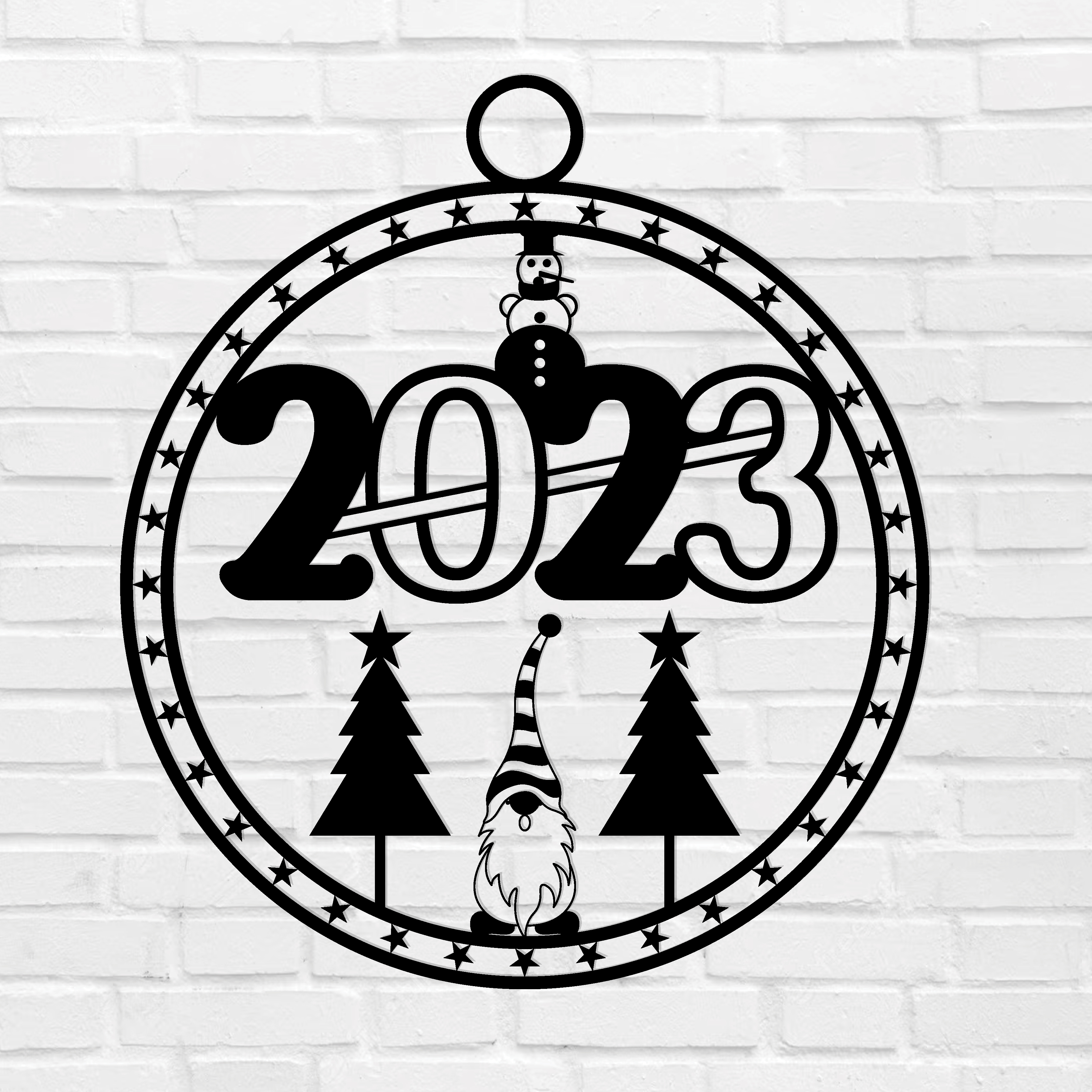 Happy New Year ornament Metal Sign