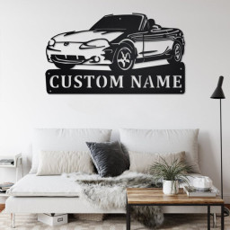 Custom Car Sports Metal Wall Art, Personalized Car Sports Name Sign Decoration For Room, Car Sports Metal Home Decor, Custom Car Sports